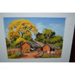 20th Century oil on canvas, landscape signed Horoch, another oil by the same artist, together with