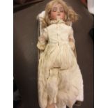Armand Marseille bisque headed doll with jointed composition body (damage)