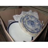 Quantity of miscellaneous blue and white transfer printed and other pottery