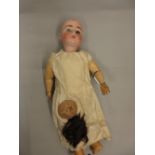 Bisque headed Pansy doll for restoration, 24ins tall