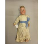 Kley and Hahn, German bisque headed doll, Walkure doll with sleeping eyes, open mouth and four