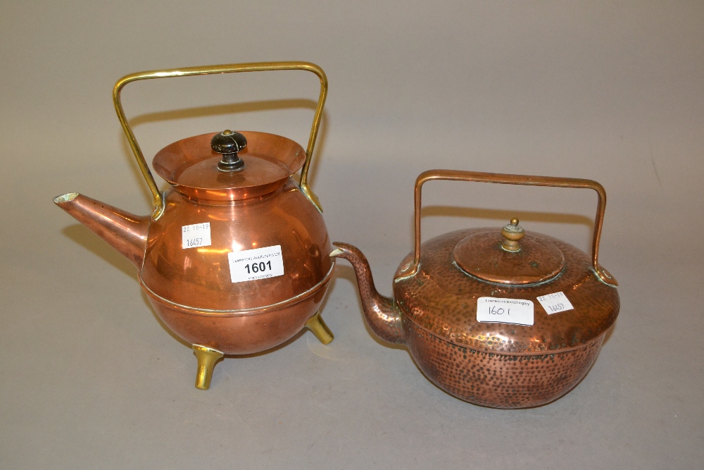 Attributed to Christopher Dresser, A. Benham and Froud copper and brass mounted kettle, stamped to