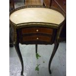 Small late 19th or early 20th Century French kingwood and gilt brass mounted occasional table, the