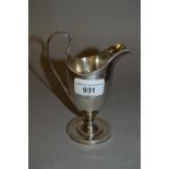 George III silver pedestal cream jug, London 1794, makers Peter and Anne Bateman