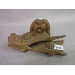 Black Forest novelty inkwell in the form of a dog