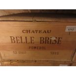 Twelve bottles Chateau Belle Brise Pomerol 1995