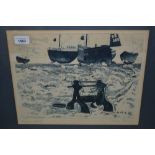 Graham Clarke, signed artists proof etching, Dungeness, 11.5ins x 14.5ins