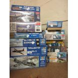 Group of fifteen various boxed scale models of aircraft including Trumpeter, Academy and Italeri