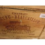 Twelve bottles Chateau Ducru - Beaucailliou Saint Julien Medoc 1984