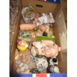 Collection of porcelain, pottery and glass figures of pigs