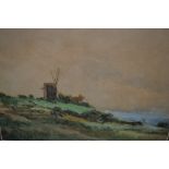 W. Tatton Winter signed watercolour, The Windmill, Reigate, together with three other