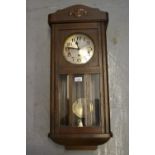 1920's Oak three train wall clock