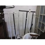 Reproduction Victorian style painted iron and steel clothes rail