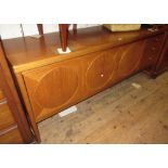 Nathan mid 20th Century teak ' Circles ' pattern sideboard Doors are a little uneven, top has lost