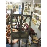 Late 19th / early 20th Century mahogany folding and adjustable artists easel (at fault)