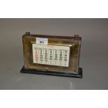 Early 20th Century silver mounted perpetual desk calendar (at fault)