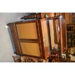 Small Regency rosewood chiffonier, the mirrored shelf back on turned supports above two grilled