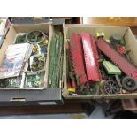 Two boxes containing a quantity of Meccano construction toys