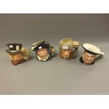 Group of four Royal Doulton Toby jugs, Mad Hatter, Shakespearian Collection, Romeo, Henry VIII and