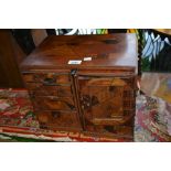 Late 19th / early 20th Century Japanese parquetry inlaid table cabinet