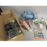 Group of seven various Star Wars die-cast metal model vehicles, together with three Star Wars