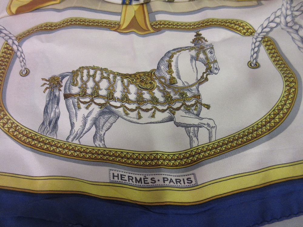 Hermes Grand Apparat silk scarf designed by Jacques Eudel, 1962