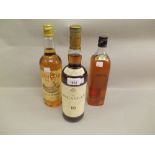 Box containing a collection of fourteen various whiskies including: Macallan, Johnnie Walker extra