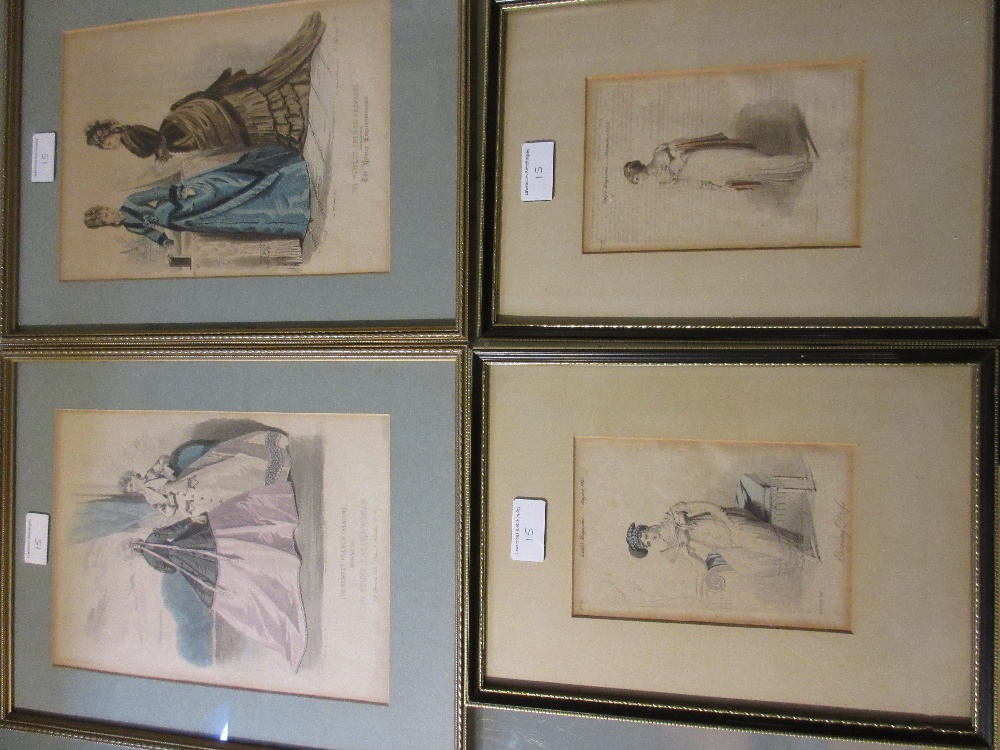 Pair of French fashion prints / collages depicting ladies in interiors, each in a boxed display - Image 2 of 2