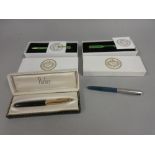 Parker fountain pen in original box, a Parker 51 fountain pen and two Buckingham Palace souvenir