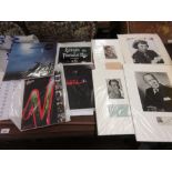 Quantity of film star signed photographs, together with a quantity of various music festival and