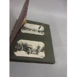 Interesting album of over fifty postcards on early motoring (Brighton - Brooklands), charabancs,