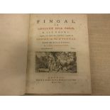 One volume ' Fingal an Ancient epic poem ', in six books, together with several other poems,