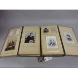 Victorian double section photograph album (at fault)