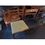 Nathan mid 20th Century teak drop-leaf dining table together with two sets of four rail back