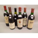 One bottle of Chateau Pontet Fumet 1985, one bottle of St. Emilion 1986 and four various other