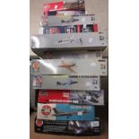 Group of eleven large boxed Airfix scale models of aircraft