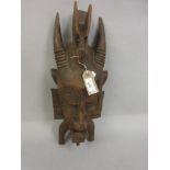 African native carved wall mask