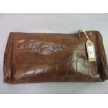 Mulberry leather simulated crocodile clutch bag