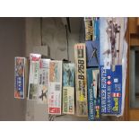 Group of various boxed scale models of aircraft including Revell, Airfix and Italeri