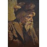 Frank Mills, oil on canvas, ' The Old Gamekeeper ', 12ins x 10ins