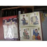 Nine albums containing mainly modern mint Commonwealth stamps and two albums, Royal Mail postcard