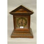 Late 19th / early 20th Century German oak two train mantel clock