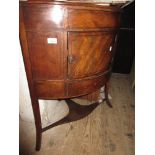 Early 19th Century mahogany and black line inlaid corner washstand