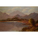 Charles Leslie, pair of 19th Century oil on canvas, mountain landscapes (possibly Wales), signed, in