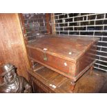 Antique Dutch Colonial travelling writing bureau with traces of original paint Over 100 years old.
