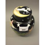 Moorcroft Cat and the Fiddle pattern ginger jar and cover, Limited Edition No. 30 of 250, designed