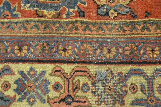 Mahal carpet with a medallion and all-over stylised floral design on a red ground with borders ( - Image 2 of 15