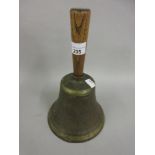 20th Century oak handled school bell
