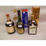 One bottle, Richot Napoleon brandy, together with a quantity of other spirits and liqueurs