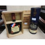 One bottle, Armagnac, J. de Malliac, No. 10/866 Ste. Fermiere du Chateau de Malliac in wooden